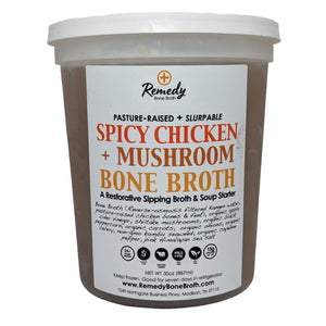 Spicy Chicken and Mushroom Bone Broth