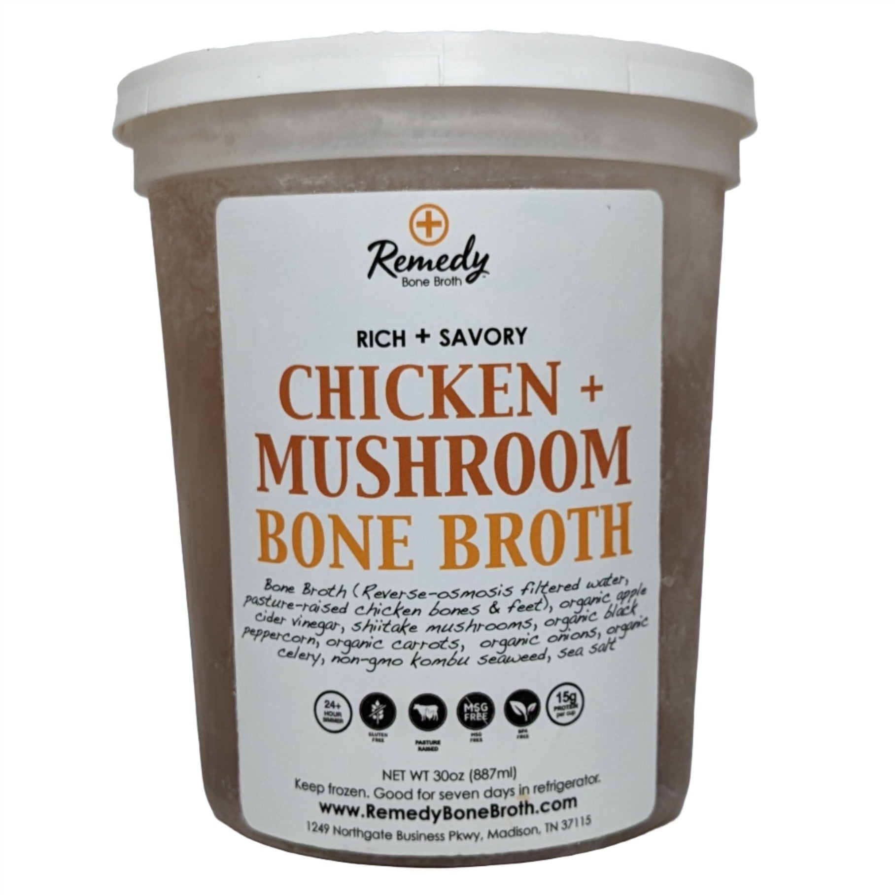 Chicken and Mushroom Bone Broth