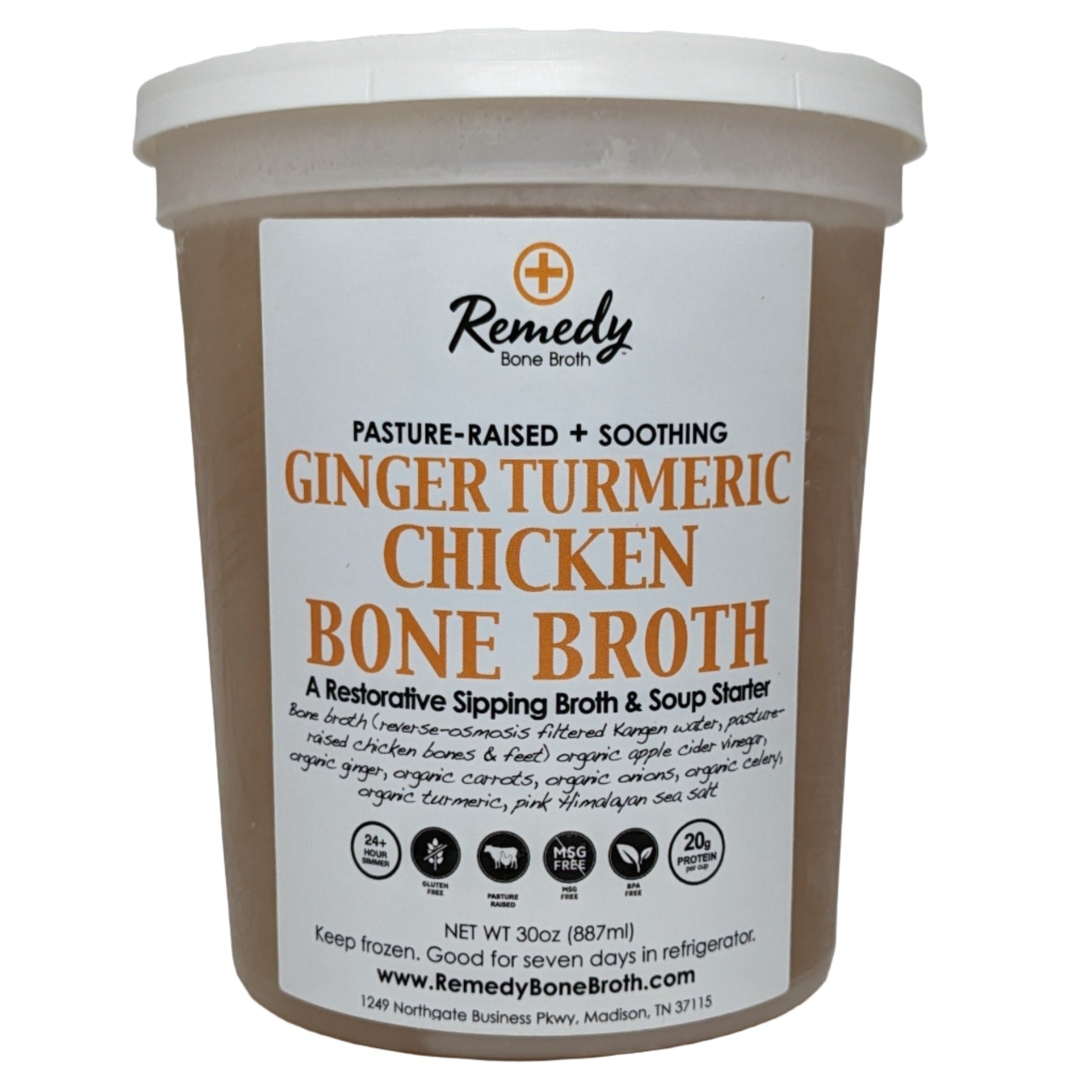 Ginger Turmeric Chicken Bone Broth