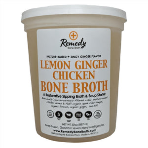 Lemon Ginger Chicken Bone Broth