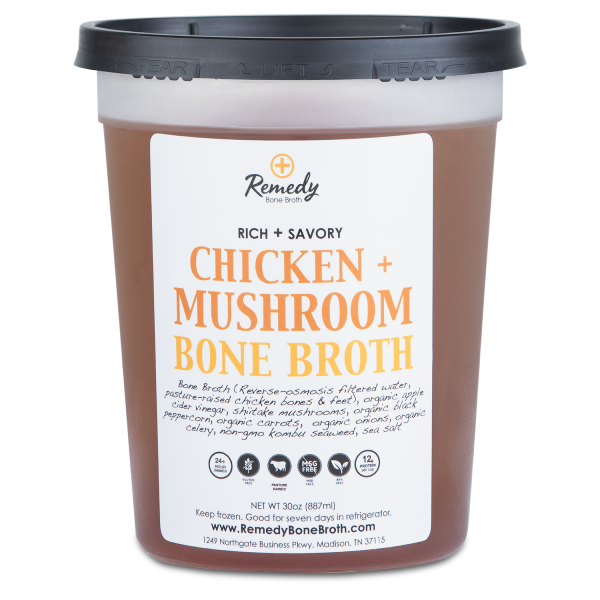 Chicken and Mushroom Bone Broth