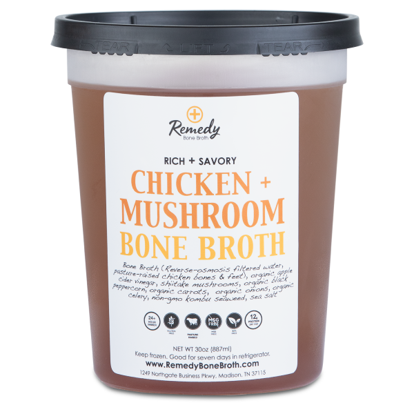 Chicken and Mushroom Bone Broth Bone Broth Delivered Nashville
